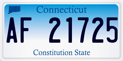 CT license plate AF21725