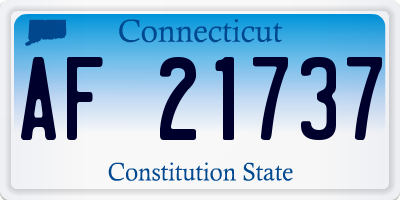 CT license plate AF21737