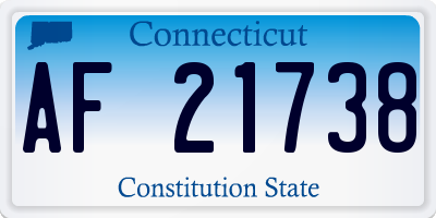 CT license plate AF21738