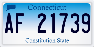 CT license plate AF21739