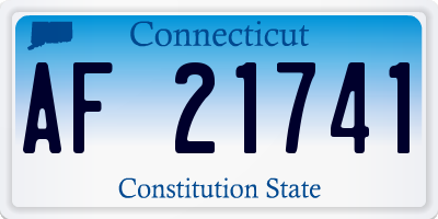 CT license plate AF21741
