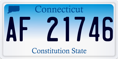 CT license plate AF21746