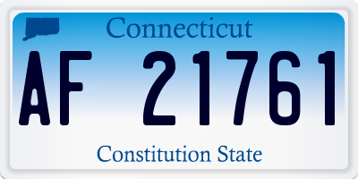 CT license plate AF21761