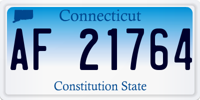 CT license plate AF21764