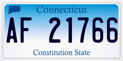CT license plate AF21766