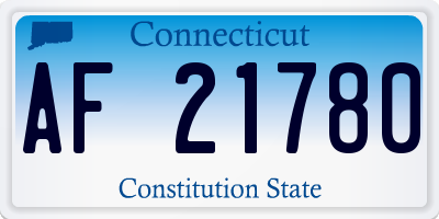 CT license plate AF21780