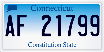 CT license plate AF21799