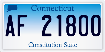 CT license plate AF21800