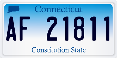 CT license plate AF21811