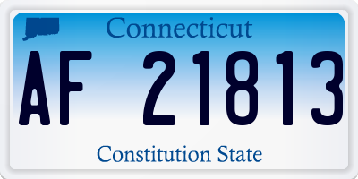 CT license plate AF21813