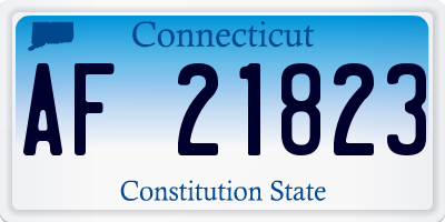 CT license plate AF21823