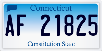 CT license plate AF21825