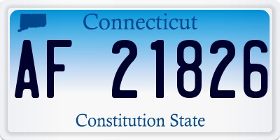 CT license plate AF21826