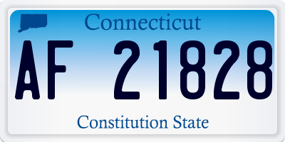 CT license plate AF21828