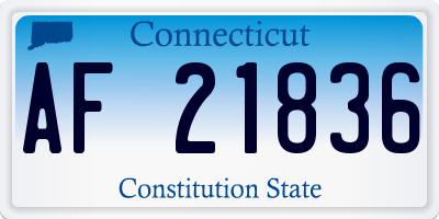CT license plate AF21836