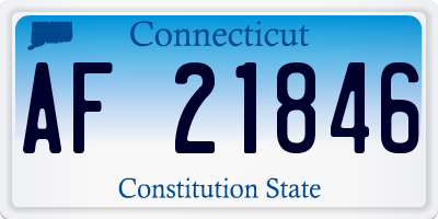 CT license plate AF21846