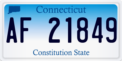 CT license plate AF21849