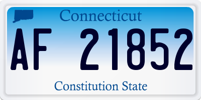 CT license plate AF21852