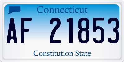 CT license plate AF21853