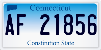 CT license plate AF21856