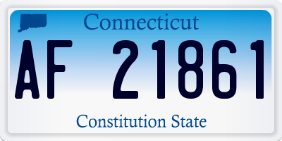 CT license plate AF21861