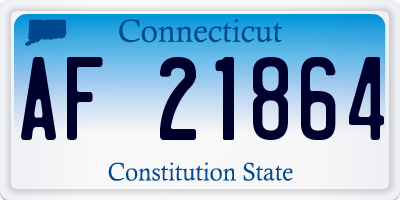 CT license plate AF21864