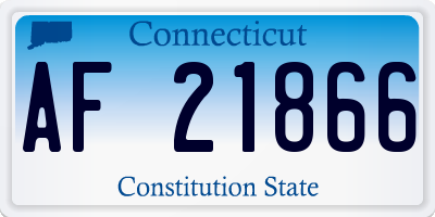 CT license plate AF21866