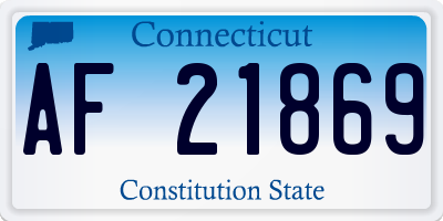 CT license plate AF21869