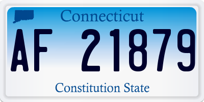 CT license plate AF21879