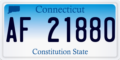 CT license plate AF21880