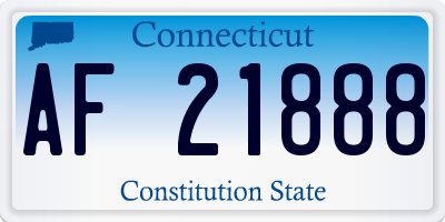 CT license plate AF21888