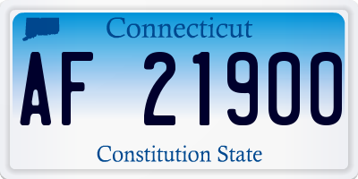 CT license plate AF21900
