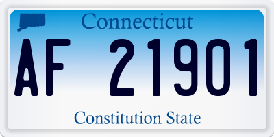 CT license plate AF21901