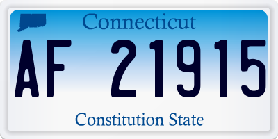 CT license plate AF21915