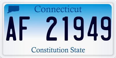 CT license plate AF21949