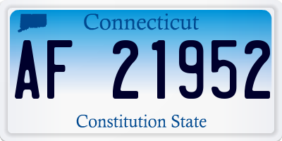 CT license plate AF21952