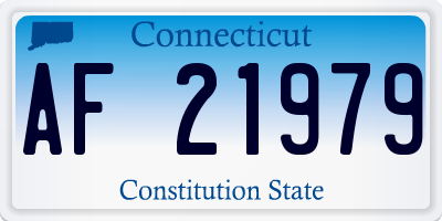 CT license plate AF21979