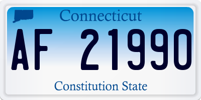 CT license plate AF21990