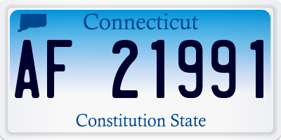 CT license plate AF21991