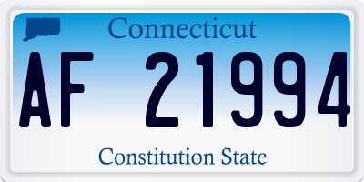 CT license plate AF21994