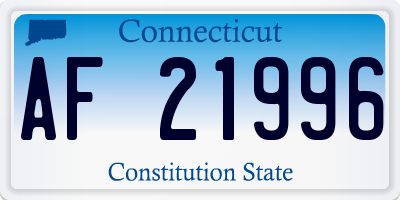 CT license plate AF21996