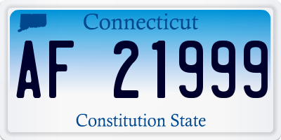 CT license plate AF21999