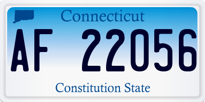 CT license plate AF22056
