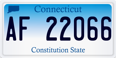 CT license plate AF22066