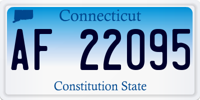 CT license plate AF22095