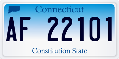 CT license plate AF22101