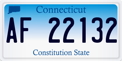 CT license plate AF22132
