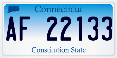 CT license plate AF22133