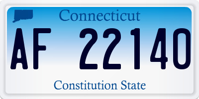 CT license plate AF22140