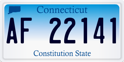 CT license plate AF22141